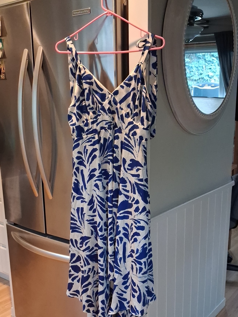 Alexis White and Blue Floral Maxi Dress